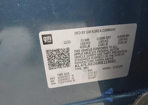 2024 Buick Envista Preferred Fwd from USA, damaged, VIN KL47LAE26RB119561